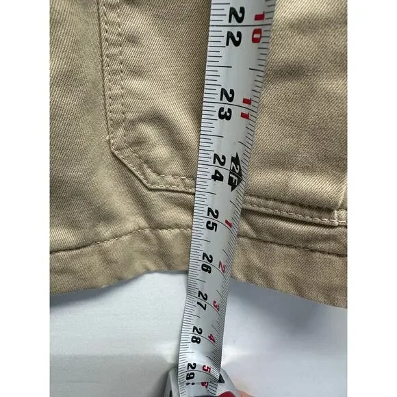 Old Navy Women's Utility Jacket Khaki Beige L Cotton Floral Lined Military Style - Picture 9 of 14